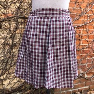 Easy A Line Skirt Cotton Upcycled Maroon EMBODY
